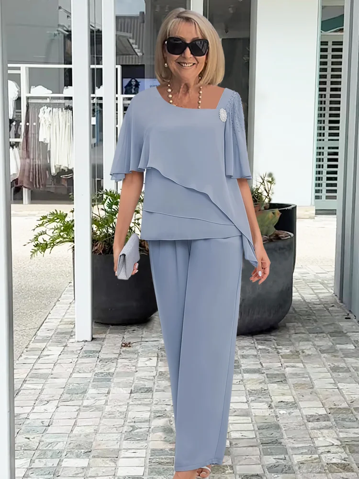 Corinna | Women's Flutter Sleeve Graceful Flow Set
