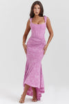 Boheme - Sleeveless Ruched Bodycon Evening Dress