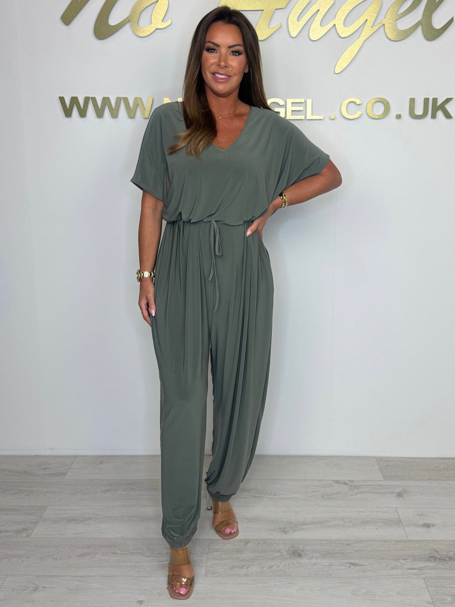 Cora | Women's V-Neck Tie Jumpsuit
