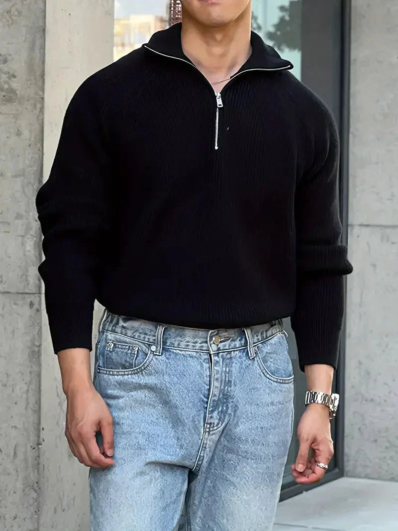 Brit & Boho™️ | Ethan Classic Knit Zipper