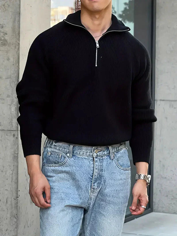 Brit & Boho™️ | Ethan Classic Knit Zipper