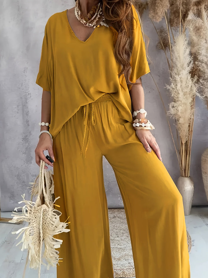Farah | Stylish Solid Color Women's Two Piece Set