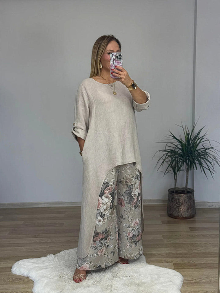 Regina™ – Elegant Casual Cotton & Linen Set