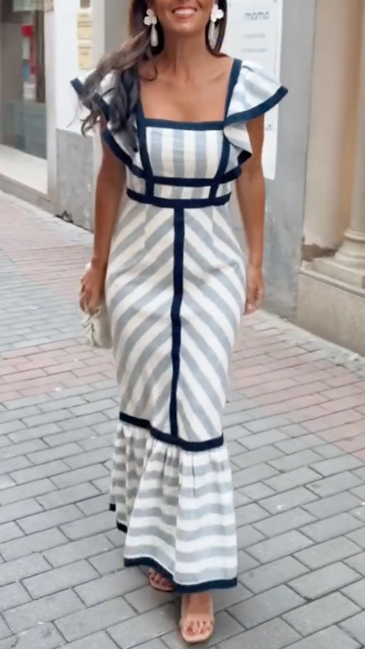 Dianne | Vintage-Inspired Striped Maxi Dress