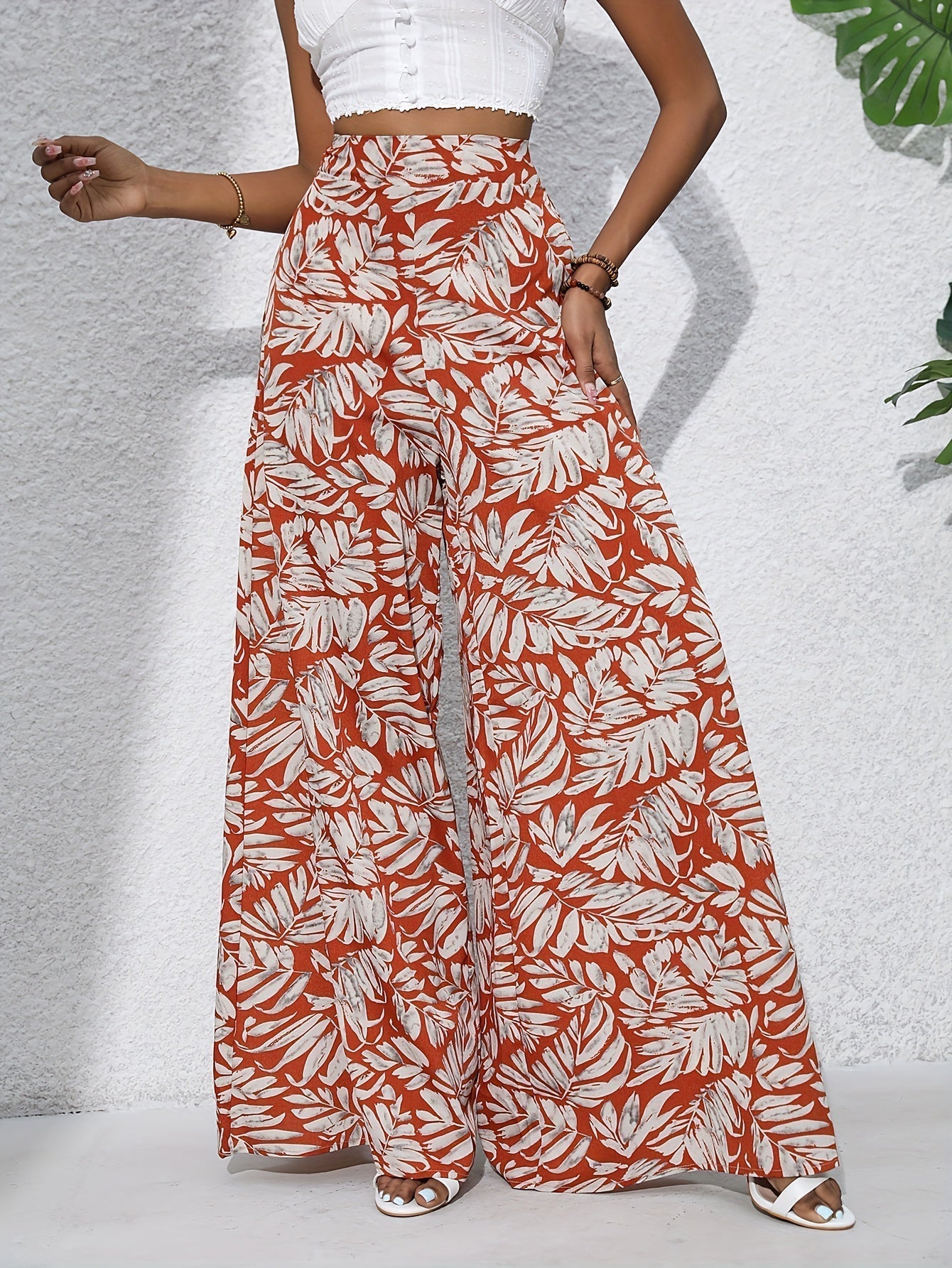 Jane™ - Bohemian Floral Chiffon Trousers