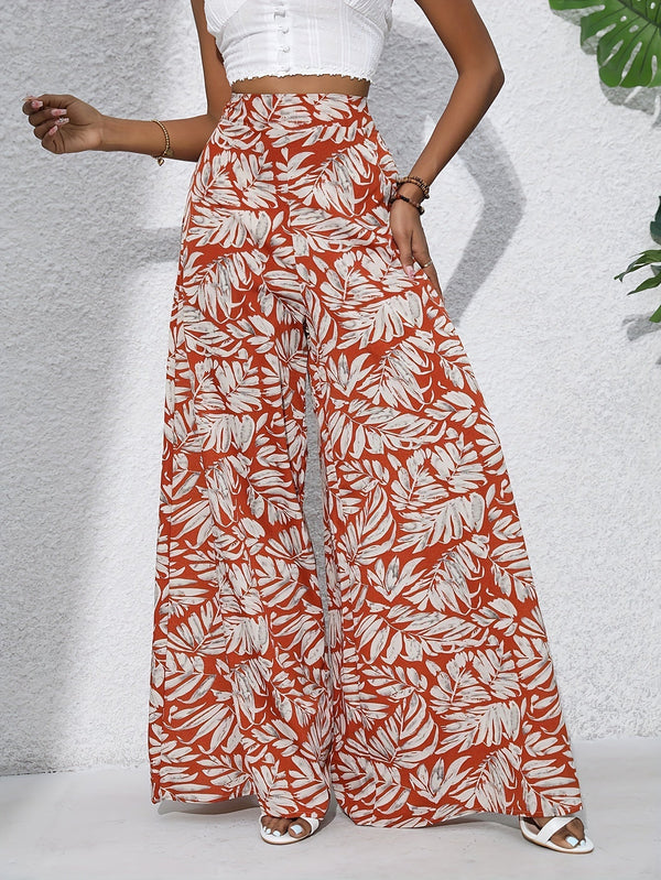 Jane™ - Bohemian Floral Chiffon Trousers