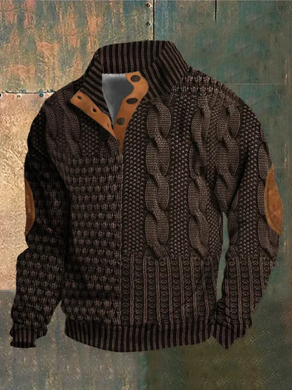 Basil™ - Patterned Cozy Knit Sweater