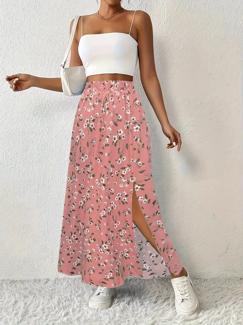 Paige™ - Floral Print Maxi Skirt