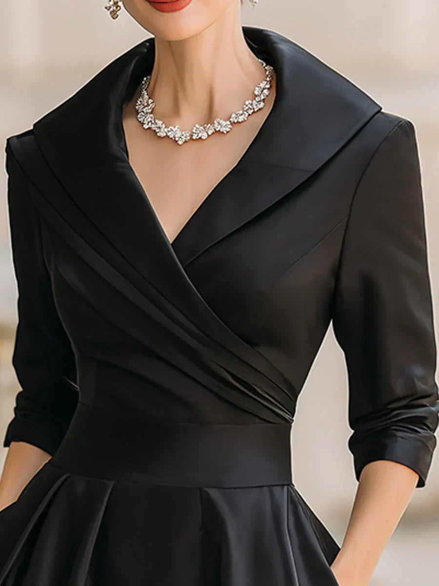 Clara | Women's Tailored Knee-Length Elegant Dress with Pockets