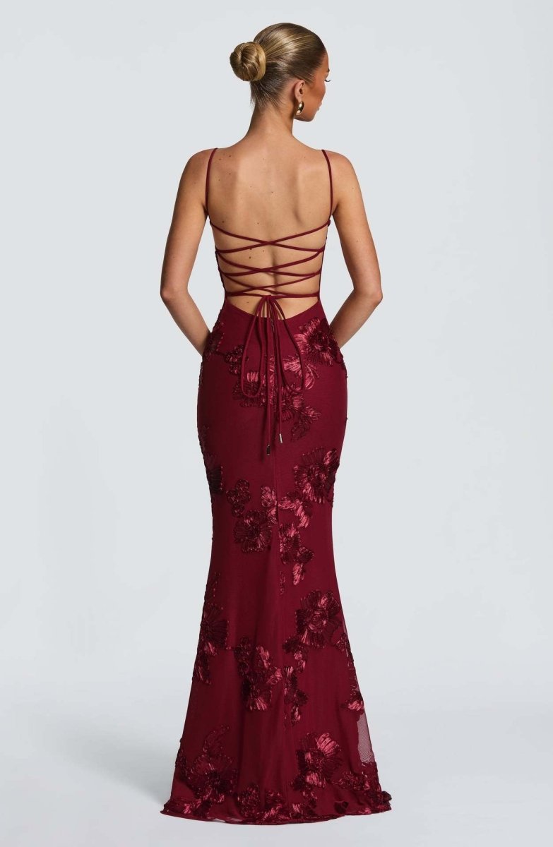 Women's Maxi Dress with Lace-Up