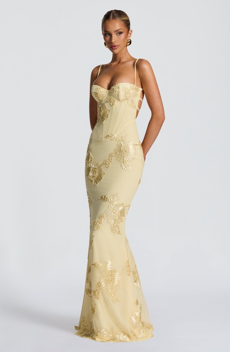 Women's Maxi Dress with Lace-Up