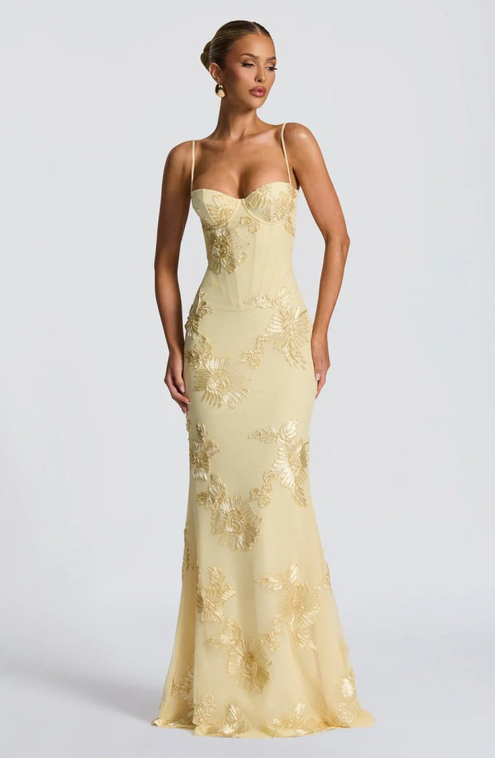 Women's Maxi Dress with Lace-Up
