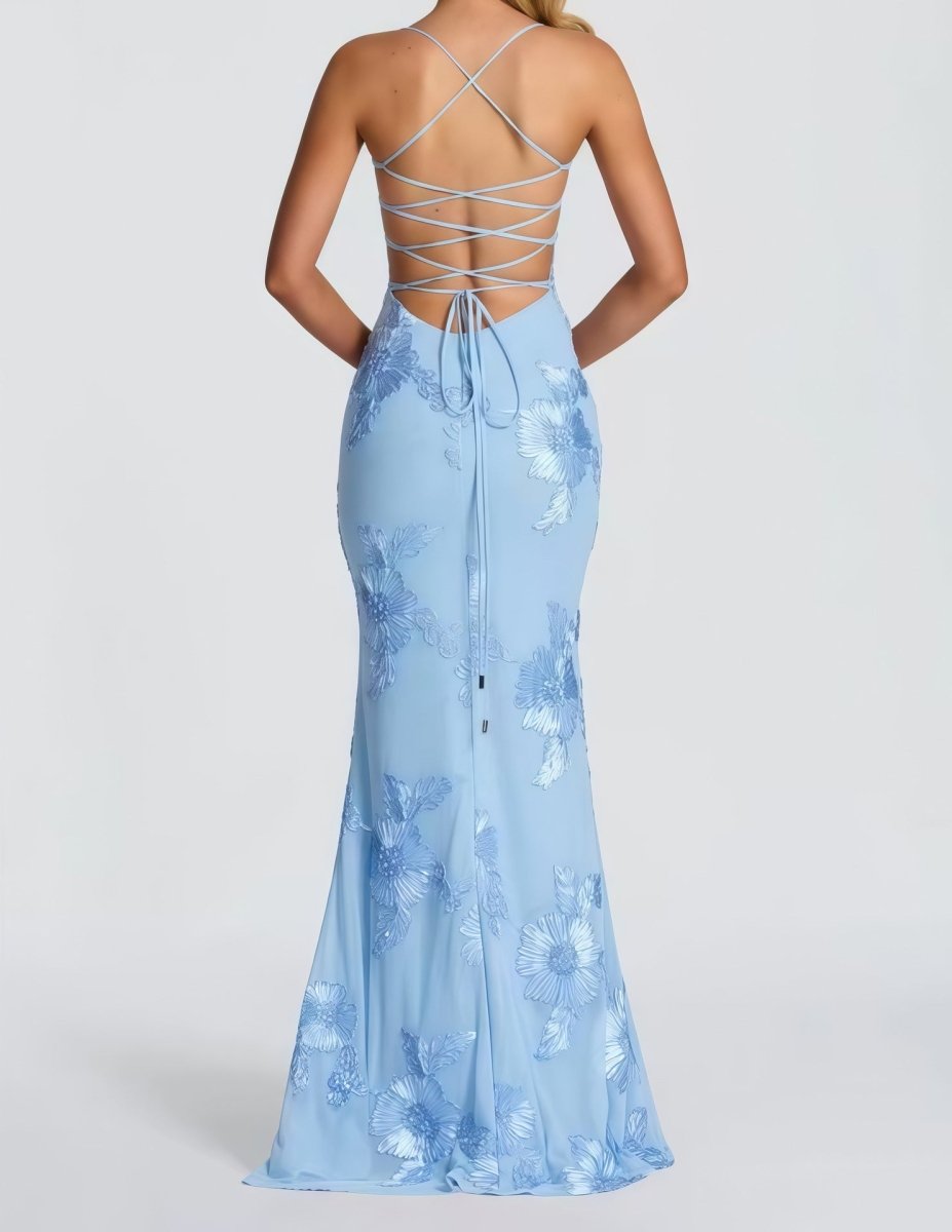 Women's Maxi Dress with Lace-Up