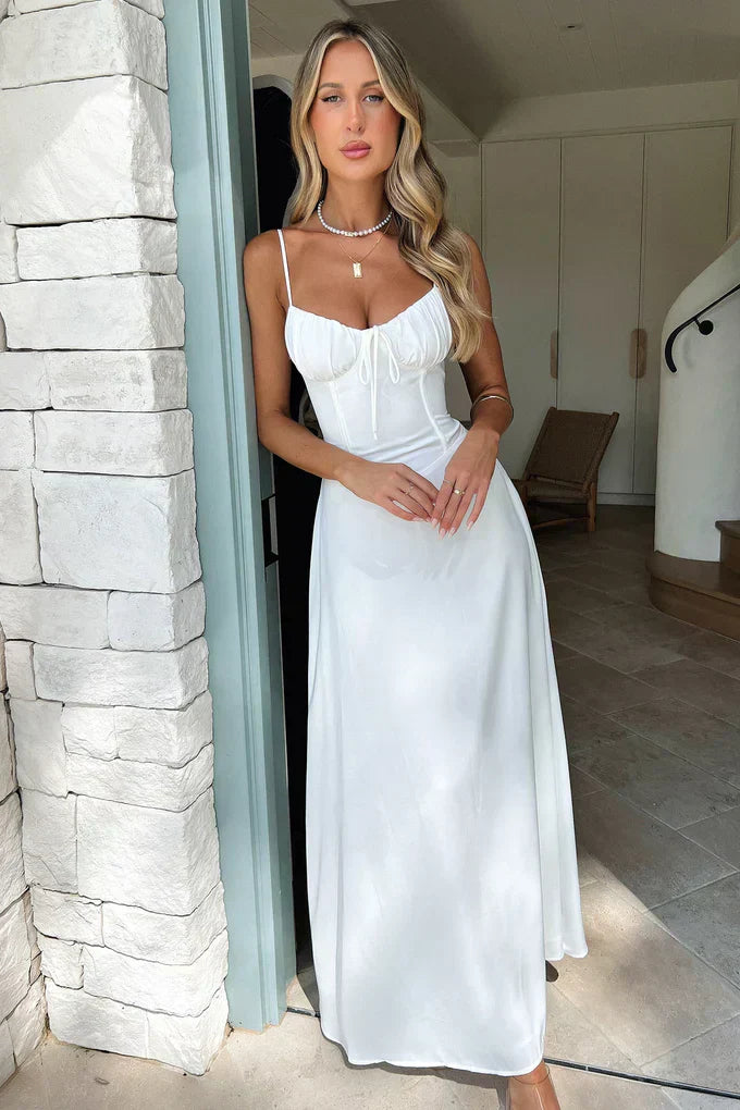 Women's Maxi Dress with Drawstring
