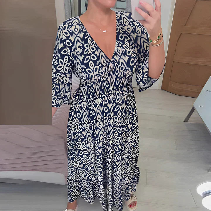 Frieda | Women's Mini Airy Summer Dress with V-Neck