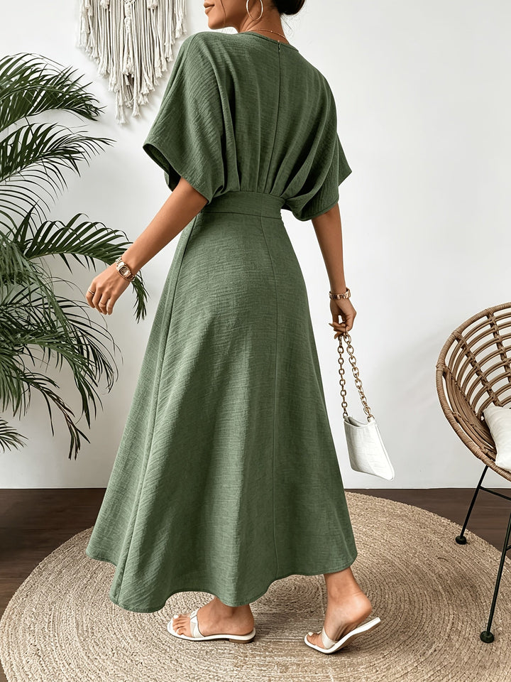 Women's V-Neck Midi Dress