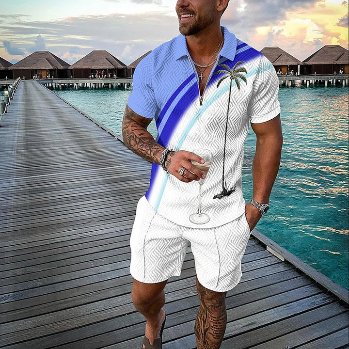 MAX | Relaxed Tropicana Poloshirt & Shorts-Set
