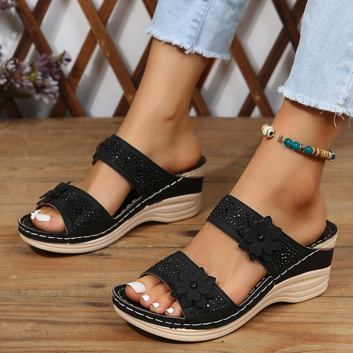 Delor | Women's Floral High Heeled Sandals