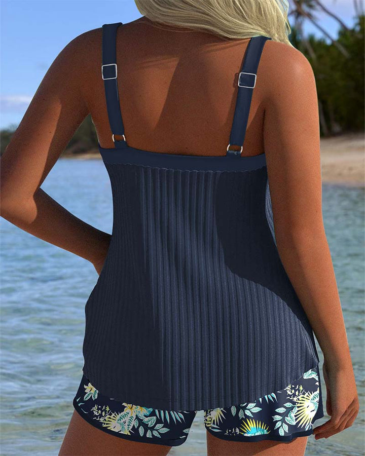 Clara | Women's Elegant Floral Tankini Set