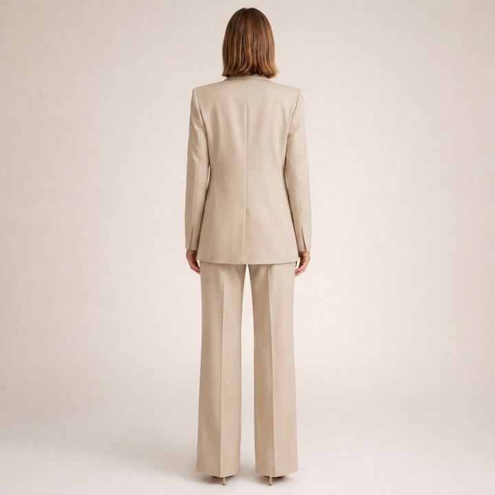 Lena | Women's Suit with Flared Trousers and Buttons