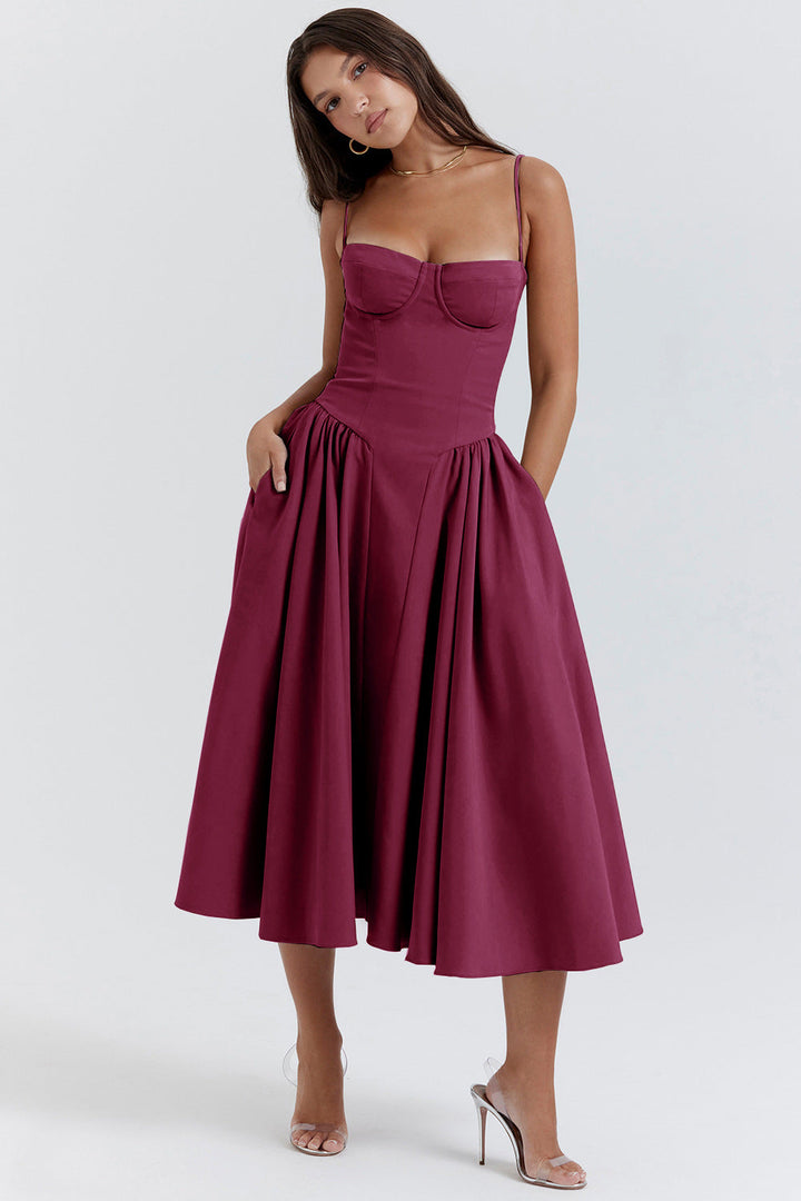 Phoebe | Women's Sleeveless Mini Vintage Cross-Border Tank Long Dress