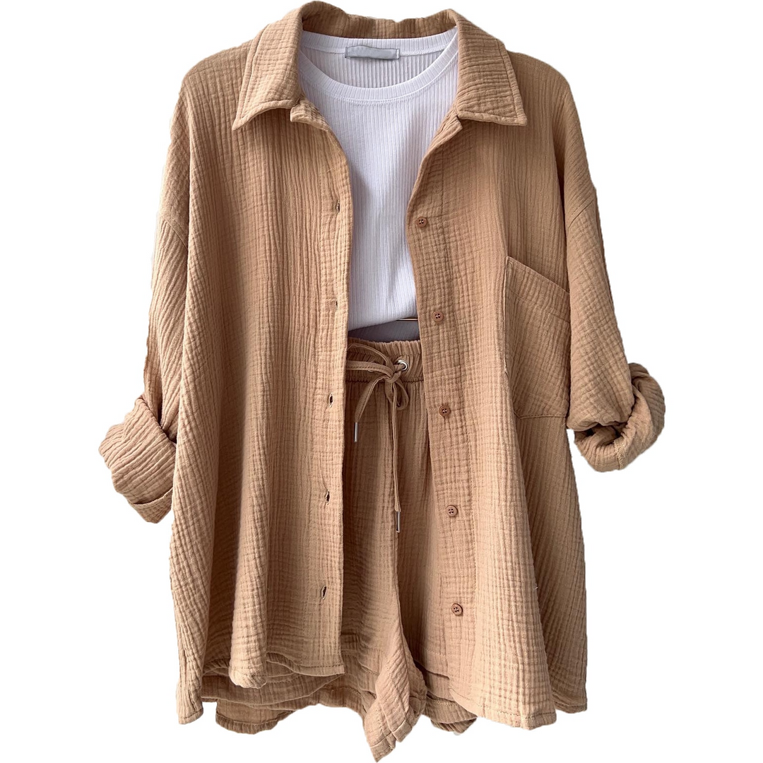 Kalista | Women's Relaxed Two-Piece Set with Buttons