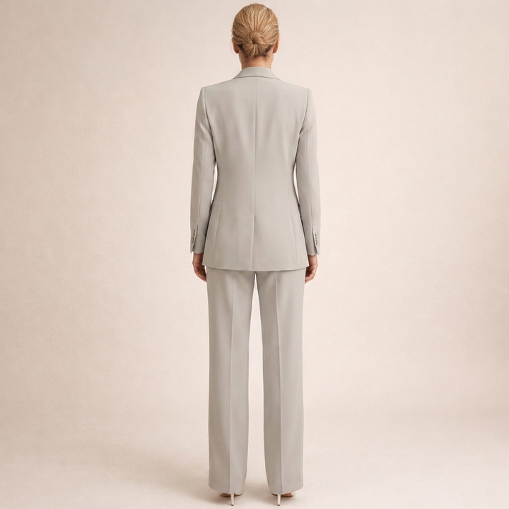 Lena | Women's Suit with Flared Trousers and Buttons