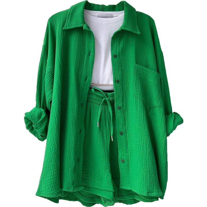 Kalista | Women's Relaxed Two-Piece Set with Buttons