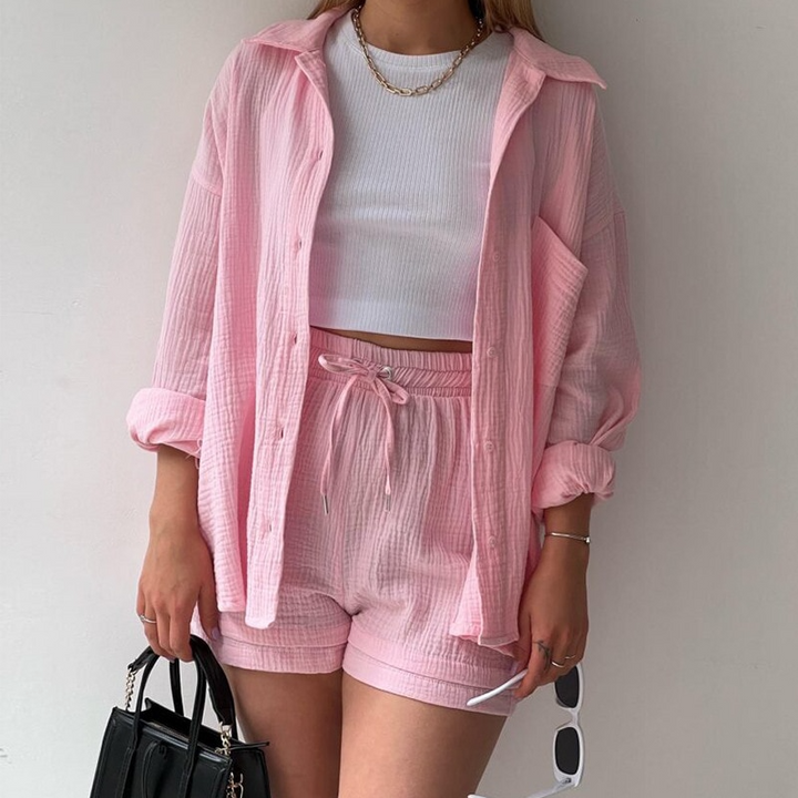 Kalista | Women's Relaxed Two-Piece Set with Buttons