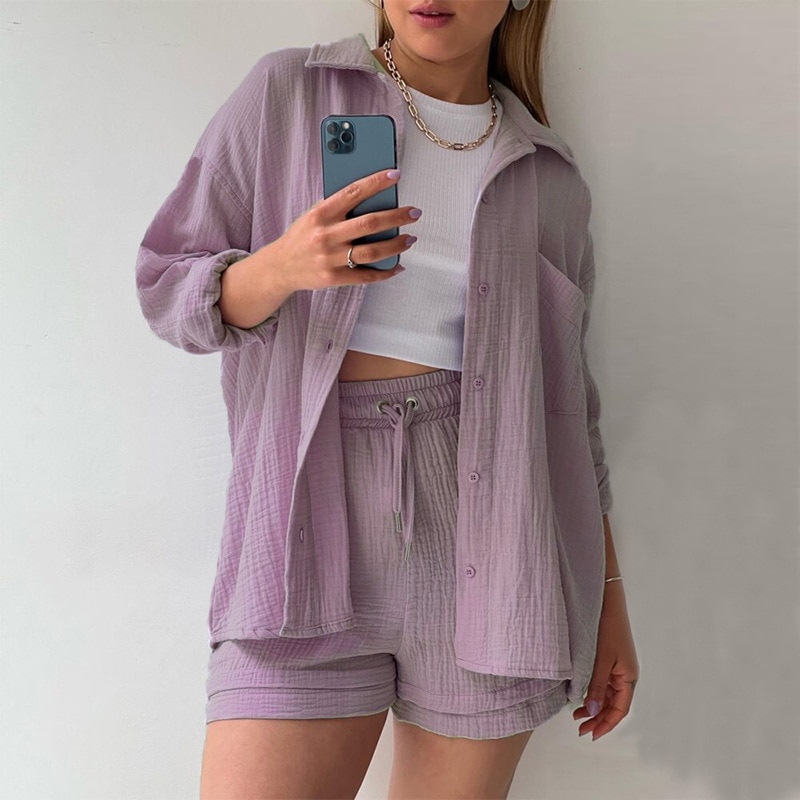 Kalista | Women's Relaxed Two-Piece Set with Buttons