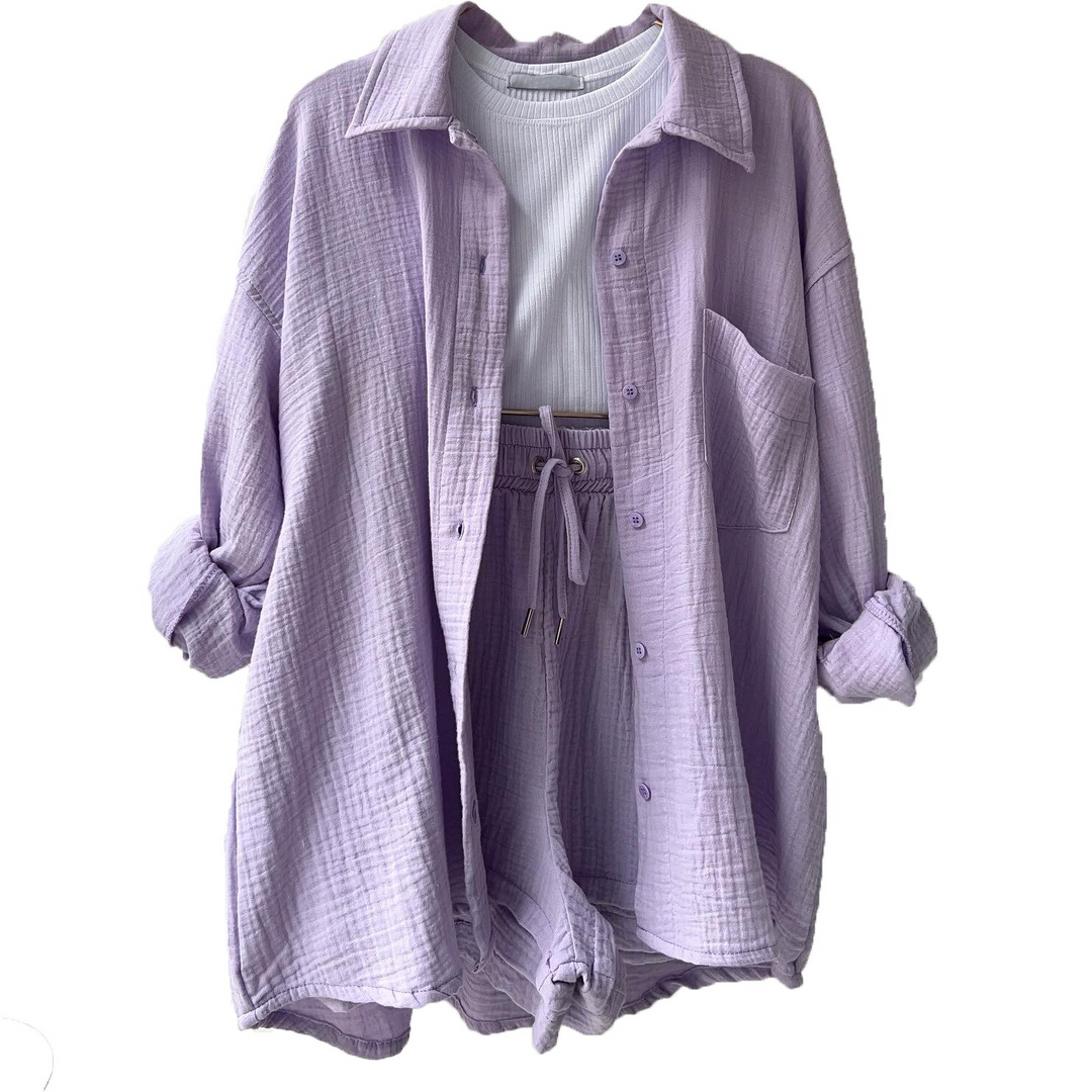Kalista | Women's Relaxed Two-Piece Set with Buttons