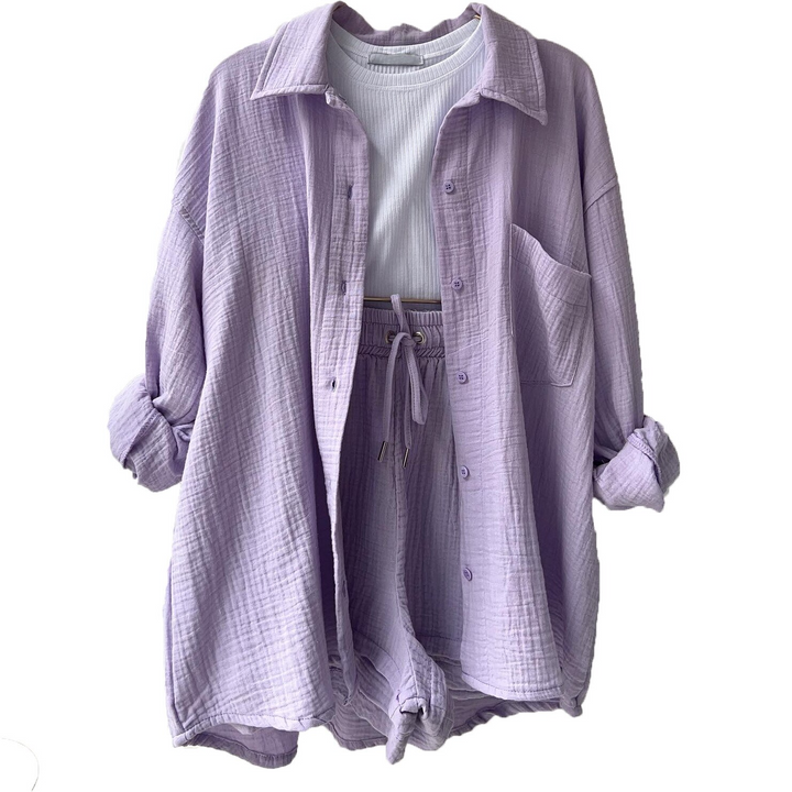 Kalista | Women's Relaxed Two-Piece Set with Buttons