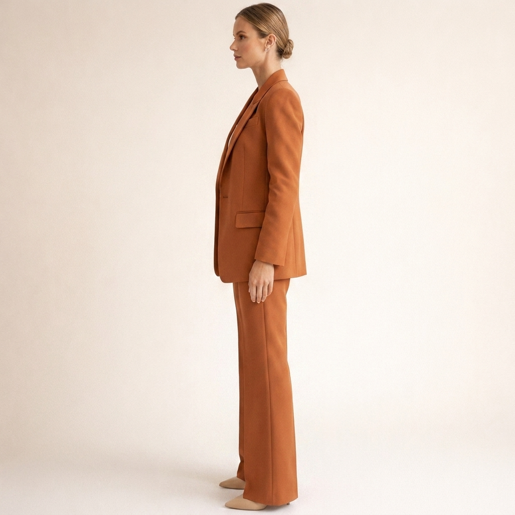 Lena | Women's Suit with Flared Trousers and Buttons