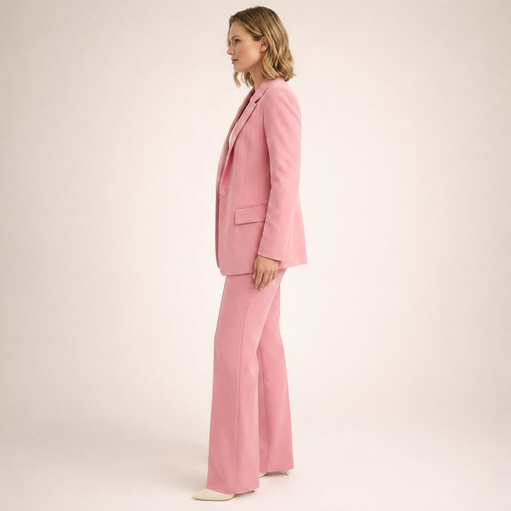 Lena | Women's Suit with Flared Trousers and Buttons