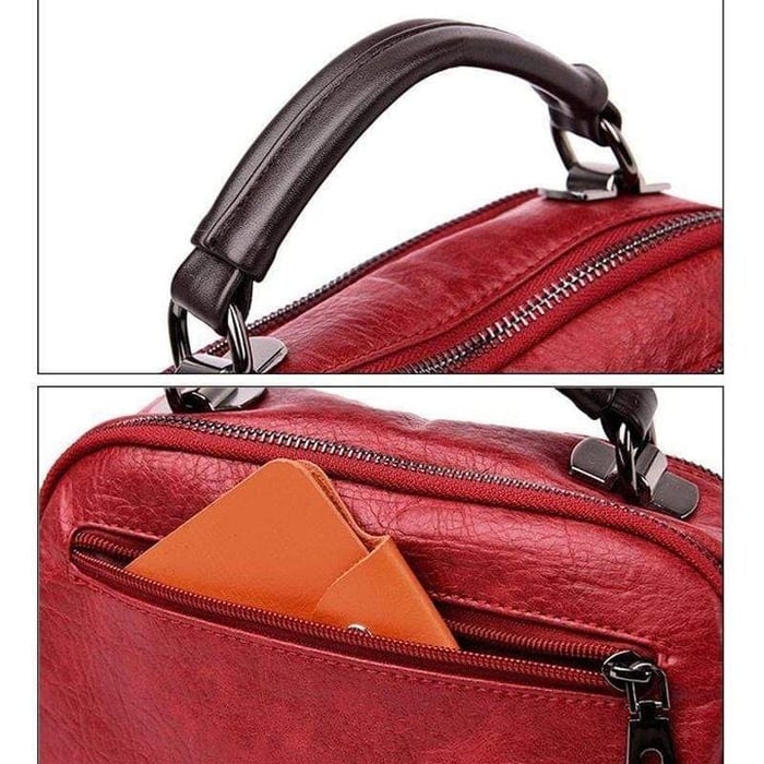 Finbjørg | Small and Versatile Bag in Golden Cognac Shade with Pockets