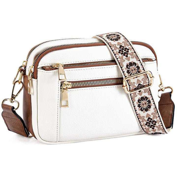 Erikka | Floral Elegant crossbody bag with patterned adjustable strap and Pockets