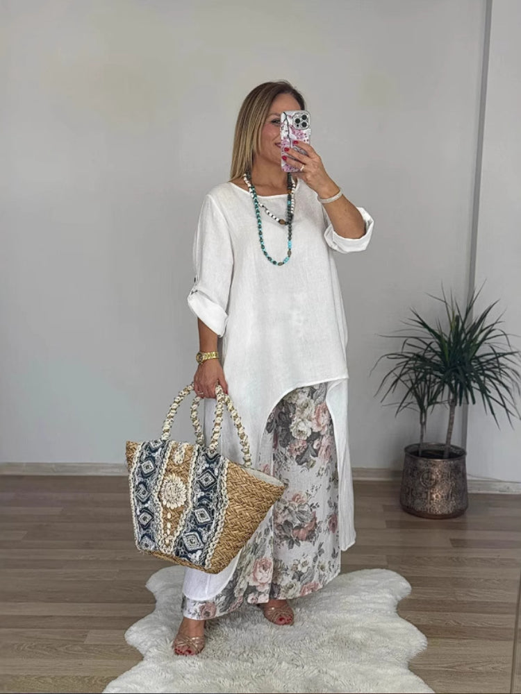 Regina™ – Elegant Casual Cotton & Linen Set