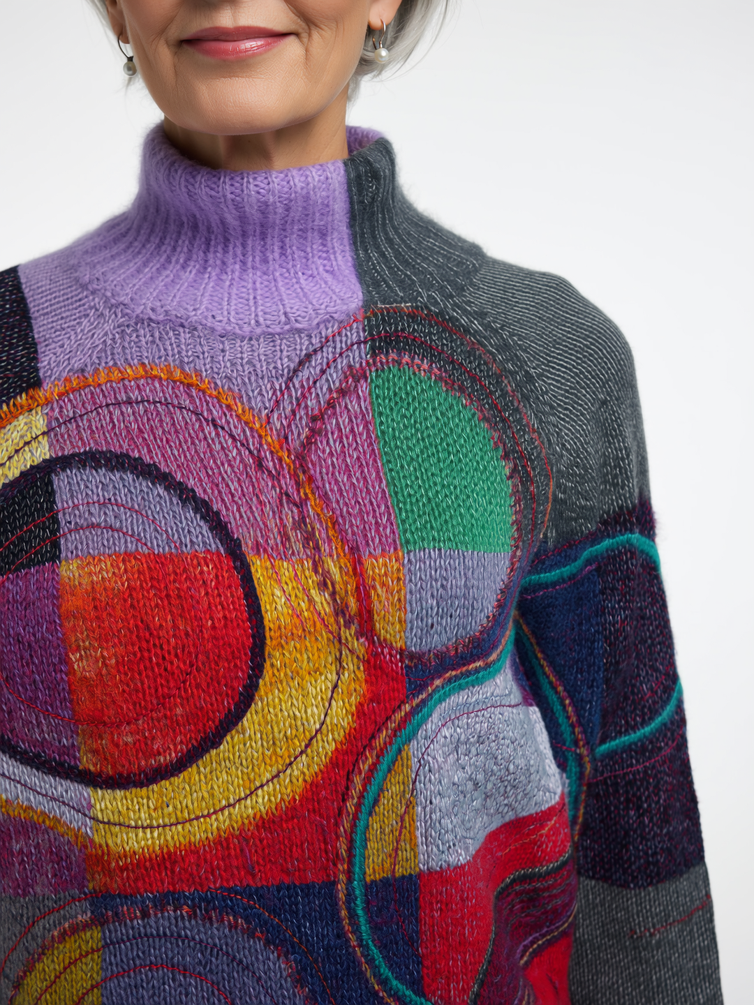 Kaia | Men's Colorblock Turtleneck Sweater