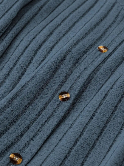 Madelyn™ - Timeless Plus Size Ribbed Button Dress