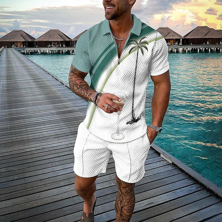 MAX | Relaxed Tropicana Poloshirt & Shorts-Set