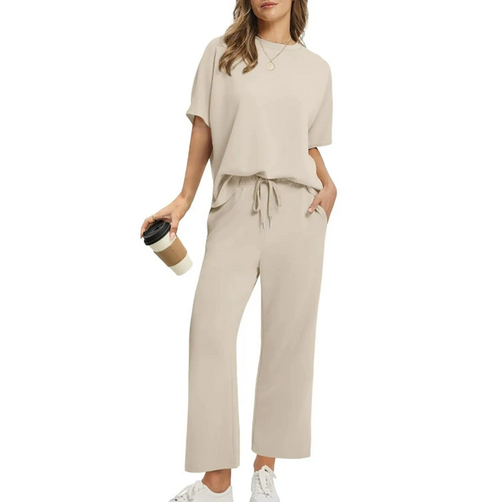 Eliza | Women's Casual Top and Pants Set with Drawstring