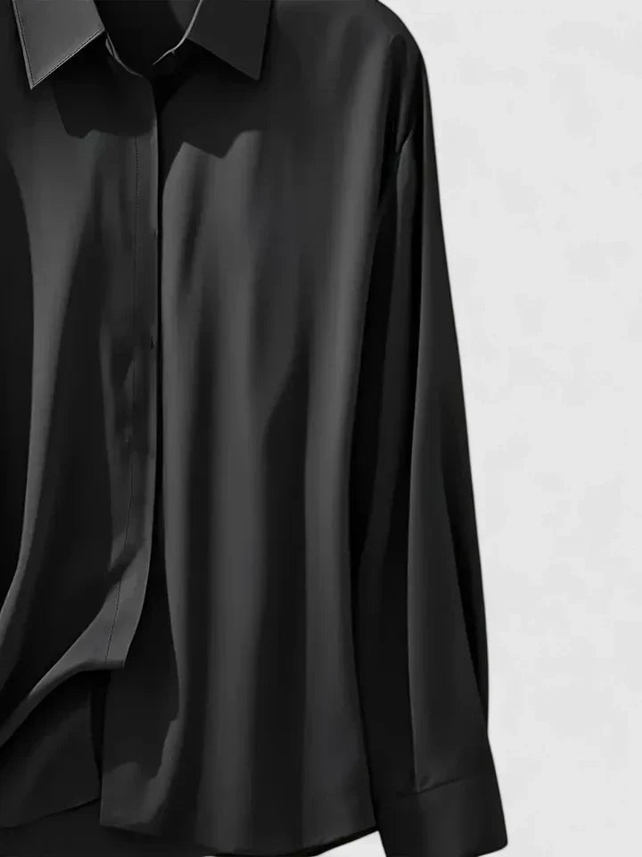 Ellen | Women's Long Sleeve Elegant Button-Down Top with Buttons