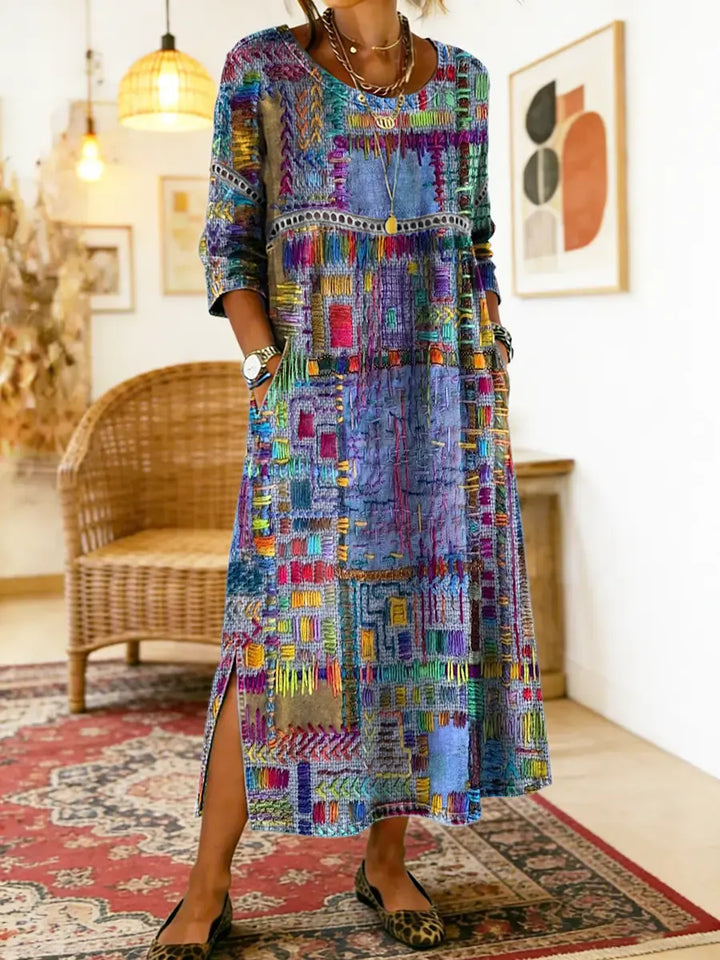 Isabelle | Ethnic Patchwork Dress