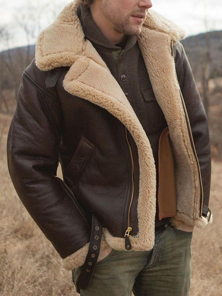 Enzo | Men's Sheepskin Jacket with Belt