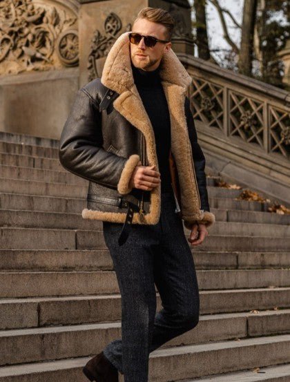 Enzo | Men's Sheepskin Jacket with Belt