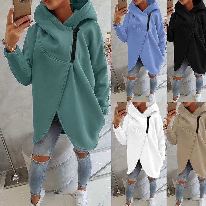Emma | Women's Long Sleeve Comfortable Zip-Up Hoodie with Pockets