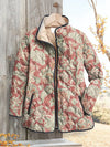 Women's Vintage Floral Pattern Print Casual Quilted Jacket