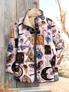 Women's Mystic Symbols Print Quilted Jacket