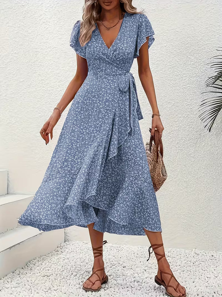 Elara | Flowing, Body-Hugging Wrap Dress