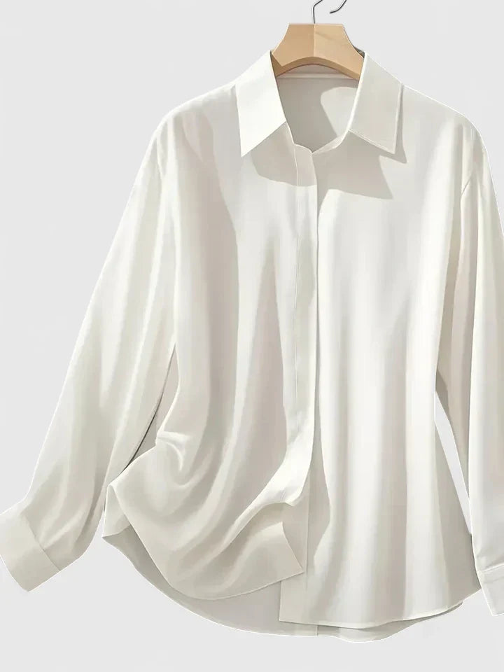 Ellen | Women's Long Sleeve Elegant Button-Down Top with Buttons